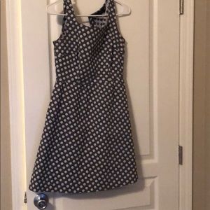 The Limited gray & white polka dress